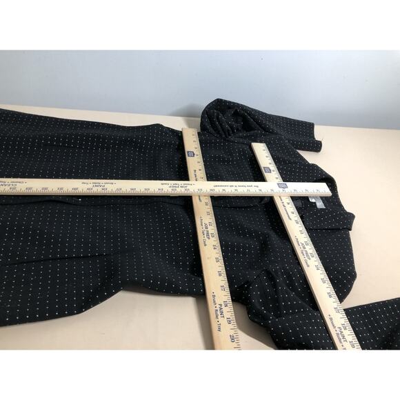 Dress Barn Woman Jacket Coat Black & White 6 Pockets Long Sleeve Clueless Preppy - Picture 10 of 11